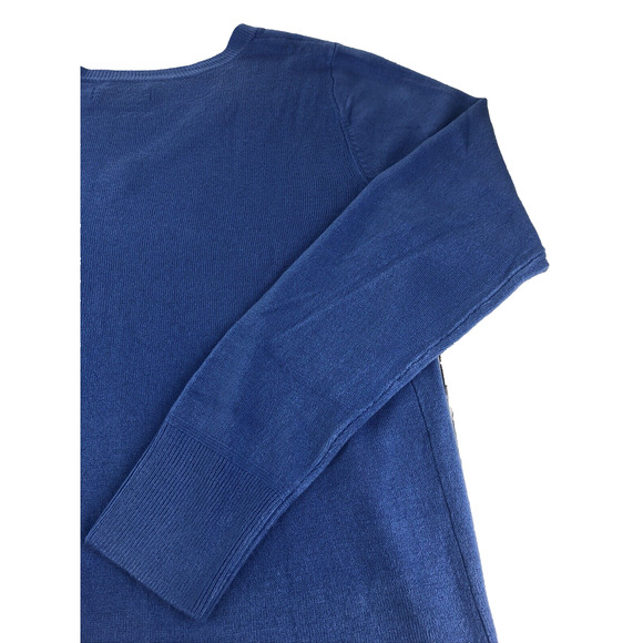 Croft & Barrow Women's Sweater V-Neck Pullover Large Long sleeve Blue 73277 - Picture 12 of 13